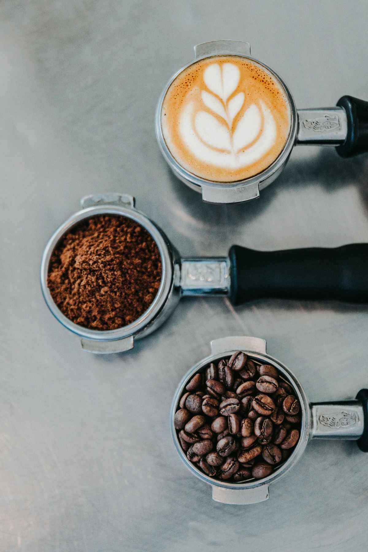 Espresso and coffee grounds