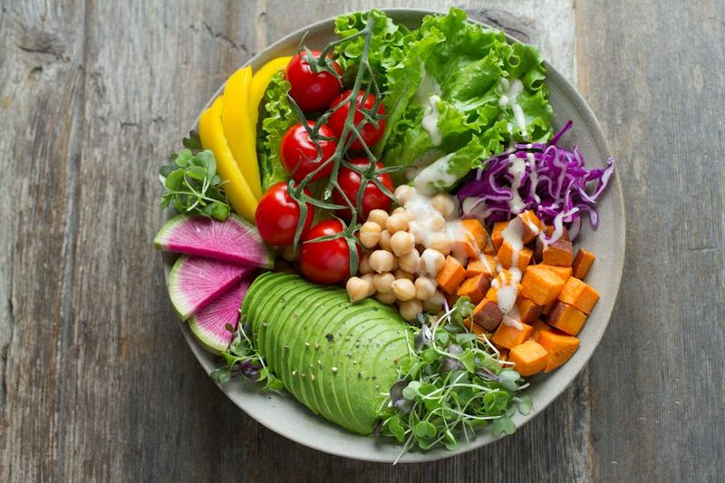 Colourful salad bowl